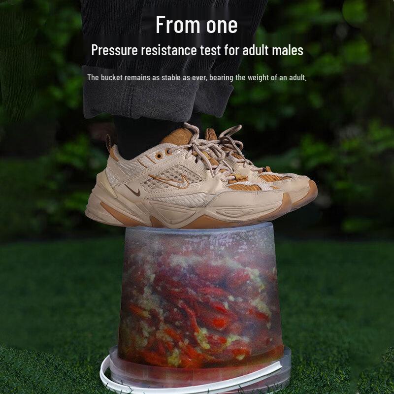 AyaYue Transparent Plastic Storage Bucket with Lid
