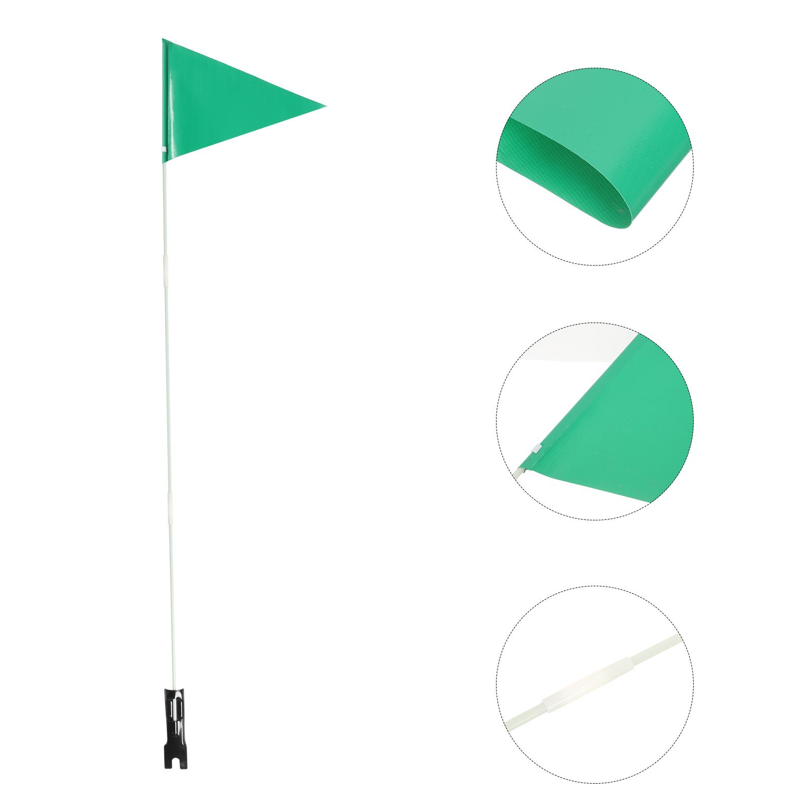 

Світловідбиваючий флагшток із дитячими велосипедами Безпека для велосипедних аксесуарів Хвіст із поліестеру Трикутник Велосипедна дитина Висока видимість зелений