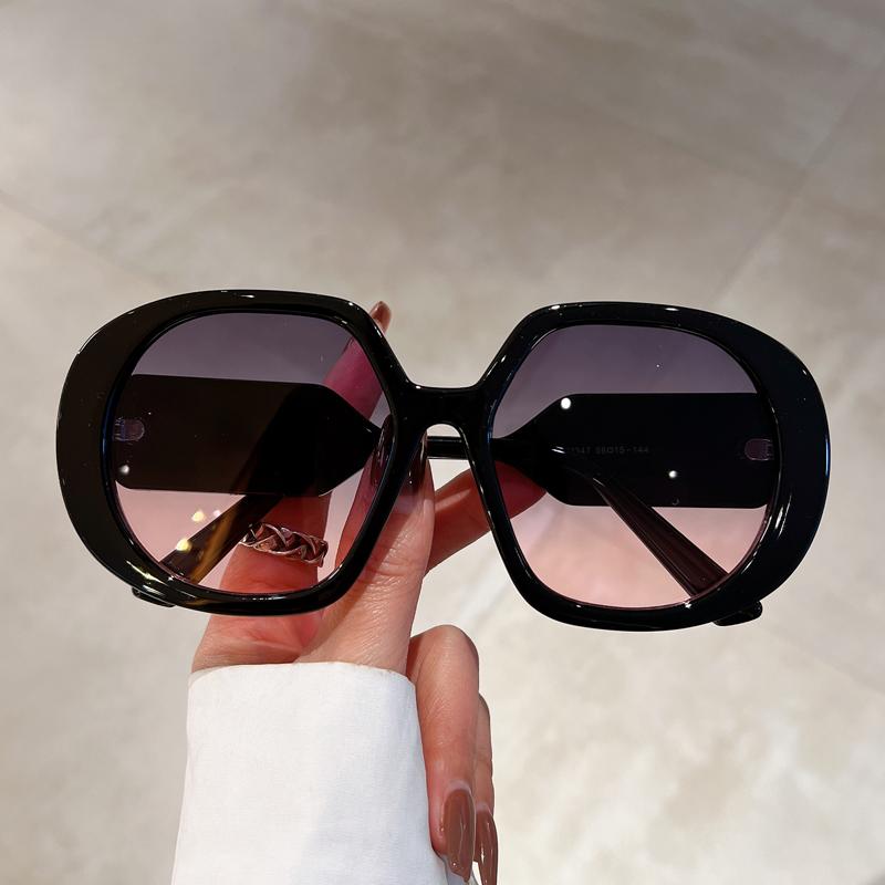Oversized Round Sunglasses Men Women Trendy New in Gradient Candy Color Shades Goggle Fashion Ins Popular UV400 Eyewear