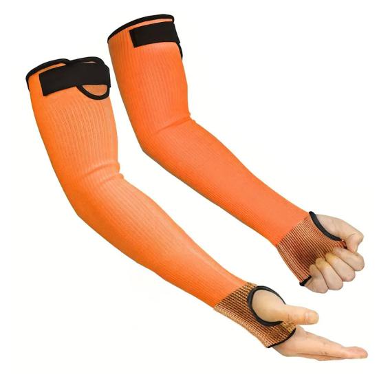 

1 Pair Cut Resistant Arm Sleeves with Thumb Holes Breathable Lightweight Adjustable Men Women Gardening Farming High Risk Work Arm Protectors Covers