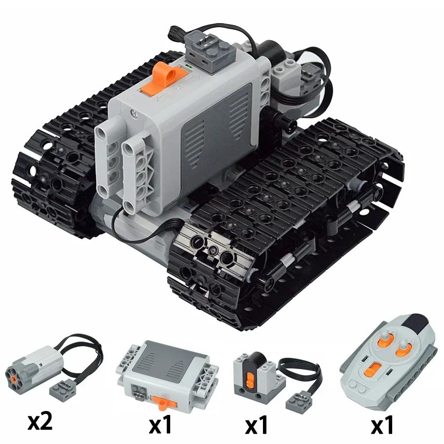 MOC High-Tech Drive Car Front Back Suspension Steering System Differential Kit Compatible Servo Motor Building Block Toy Brick