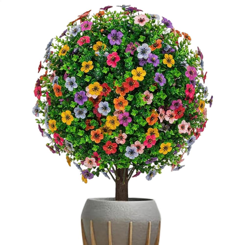 Boxwood Topiary Weather Resistant 23 Inch Bush Artificial Outdoor Trees Faux Topiary For Garden Yard Patio Lawn Pathway Driveway