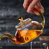 High Temperature Resistant Glass Teapot Thickened Brewing Teapot Flower Teapot Tea Set Office Thickened Glass