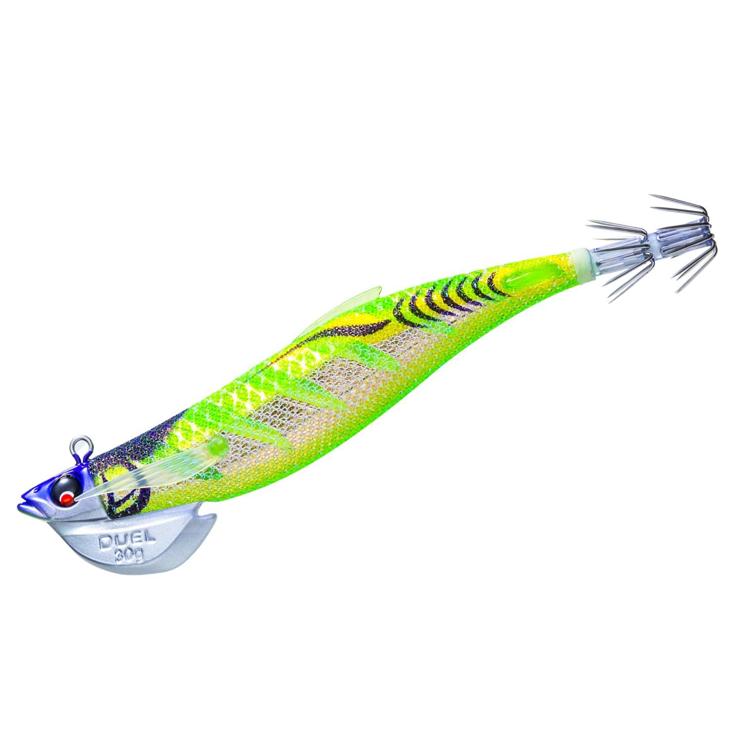 

DUEL Easy Q Fin Plus TR System Cloudy for Tip Run Eging and Bigfin Reef Squid 3.0, 30g, Color Lime,