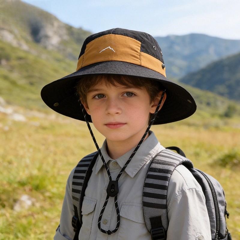 Summer Kids Sun Hat With Large Brim And Breathable Nylon For Outdoor Play And Travel