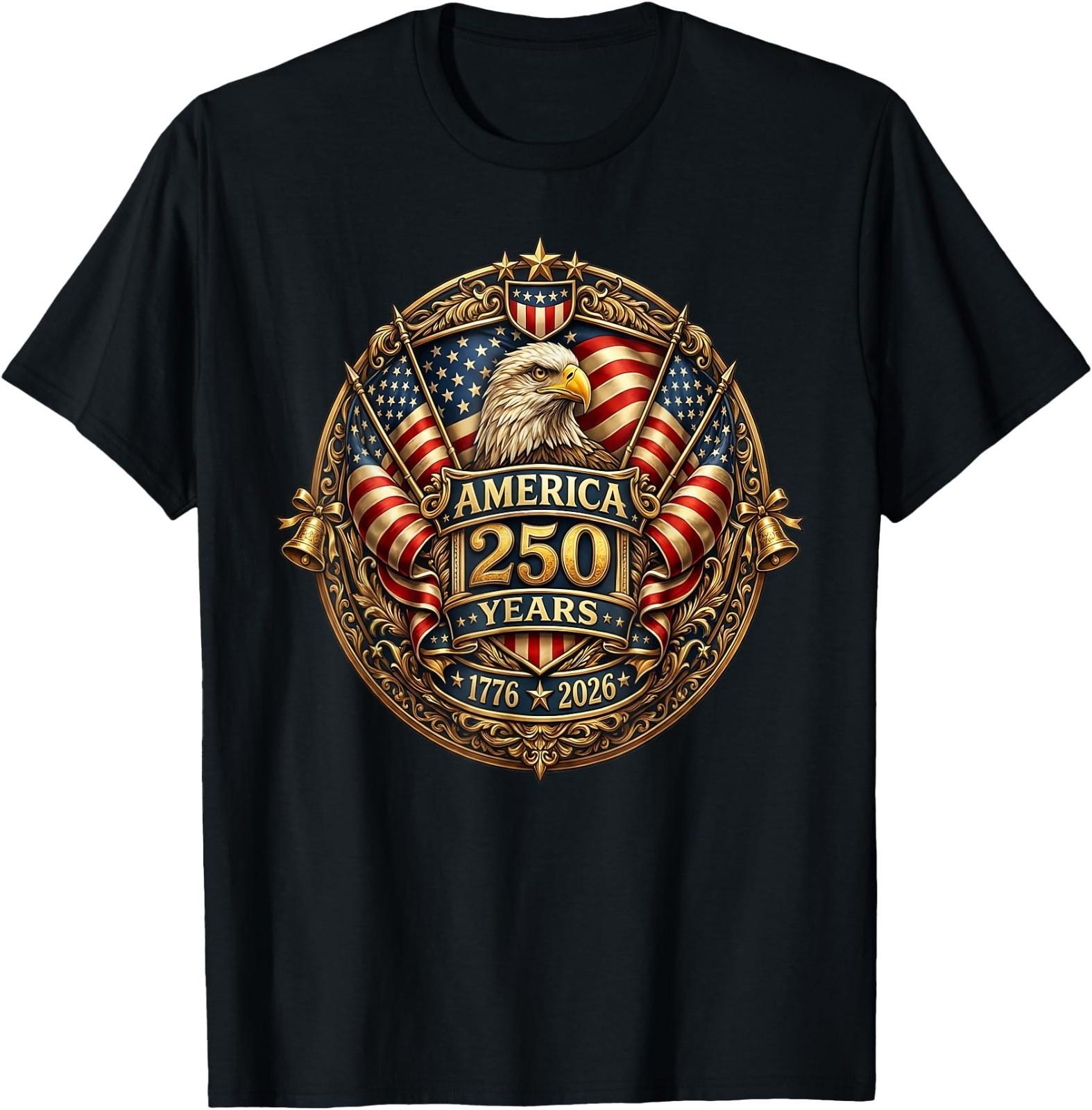 250-летие Америки 1776-2026 Футболка с флагом США M
