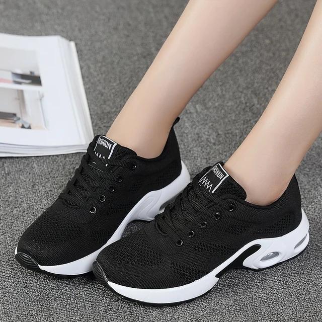 Fashion Women Shoes White Black Running Shoes For Women Outdoor Sneakers Sports Shoes Tennis