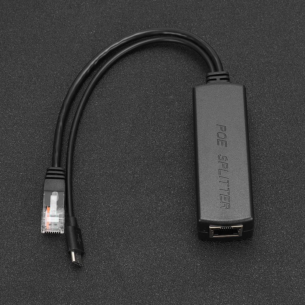 Ethernet DC48V To DC5V Power POE Splitter Adapter Injector Module USB Connector