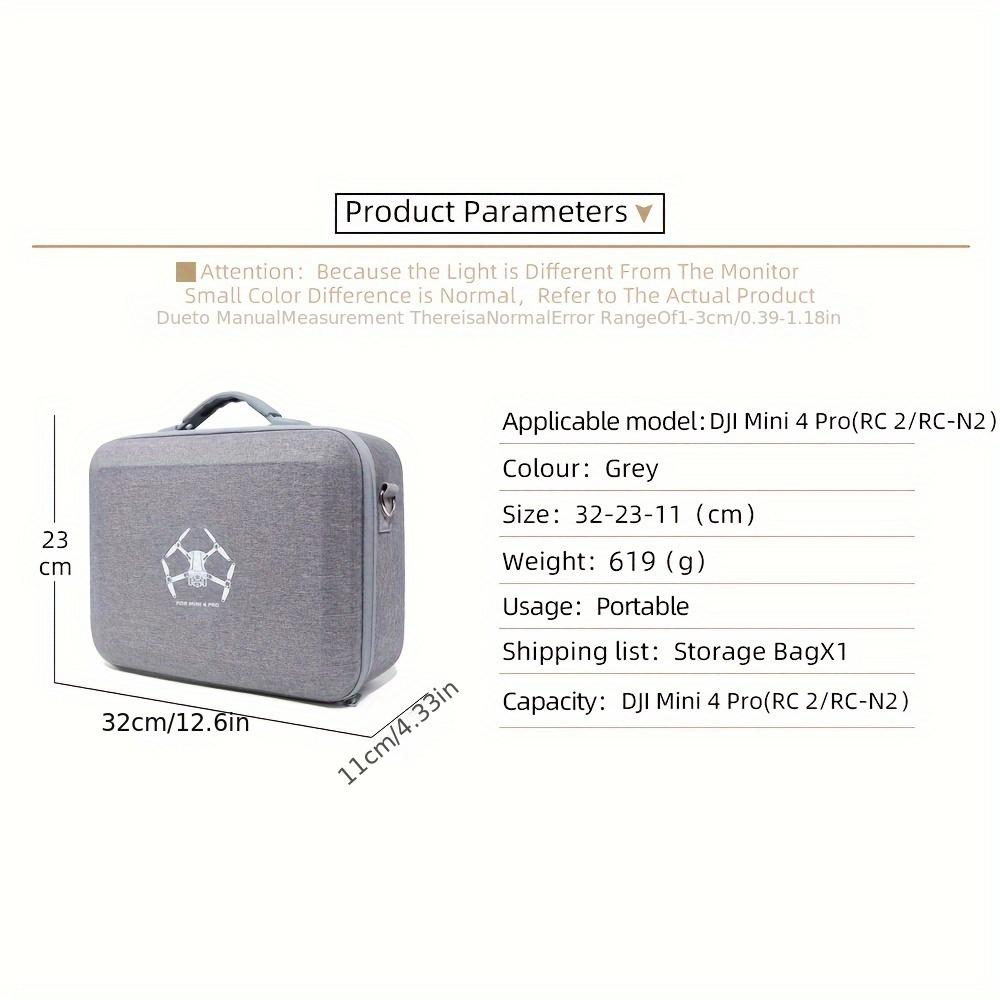 For DJI Mini 4 Pro Carrying Case Travel Shoulder Bag Scratch-Resistant Mini 4 Pro Handbag Drone Accessories Bag