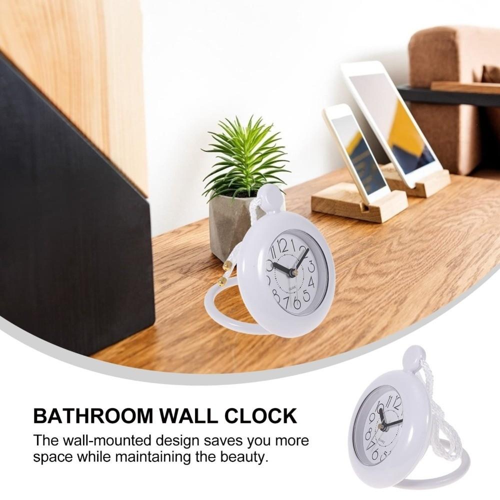 Silent Movement Bathroom Clock Plastic Wall Mounted Clock Unique Hanging Watch Bedroom