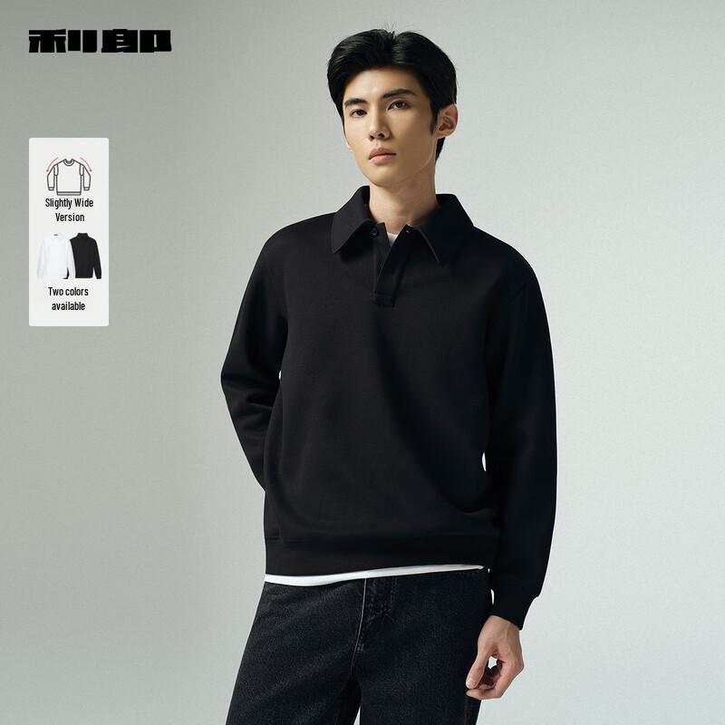 Lilang Men's Cotton Blend Long-Sleeve Polo Shirt