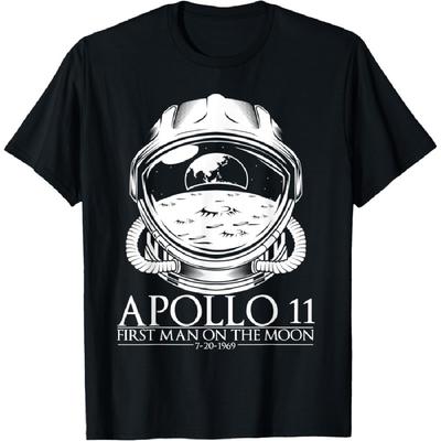 Apollo 11 First Moon Man T-Shirt Astronaut Space Helmet T-Shirt