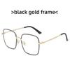 Fashion Square Glasses Frame With Blue Light Blocking For Stylish Office Wear