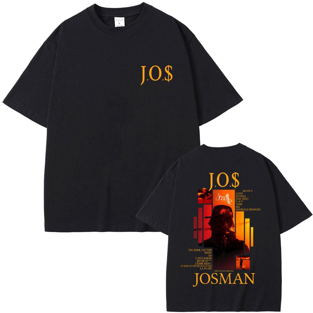 Rap-Sänger Josman JO Album Muster T-Shirt für Männer und Frauen HipHop Mode Popmusik T-Shirt Lässig Retro Streetwear T-Shirt