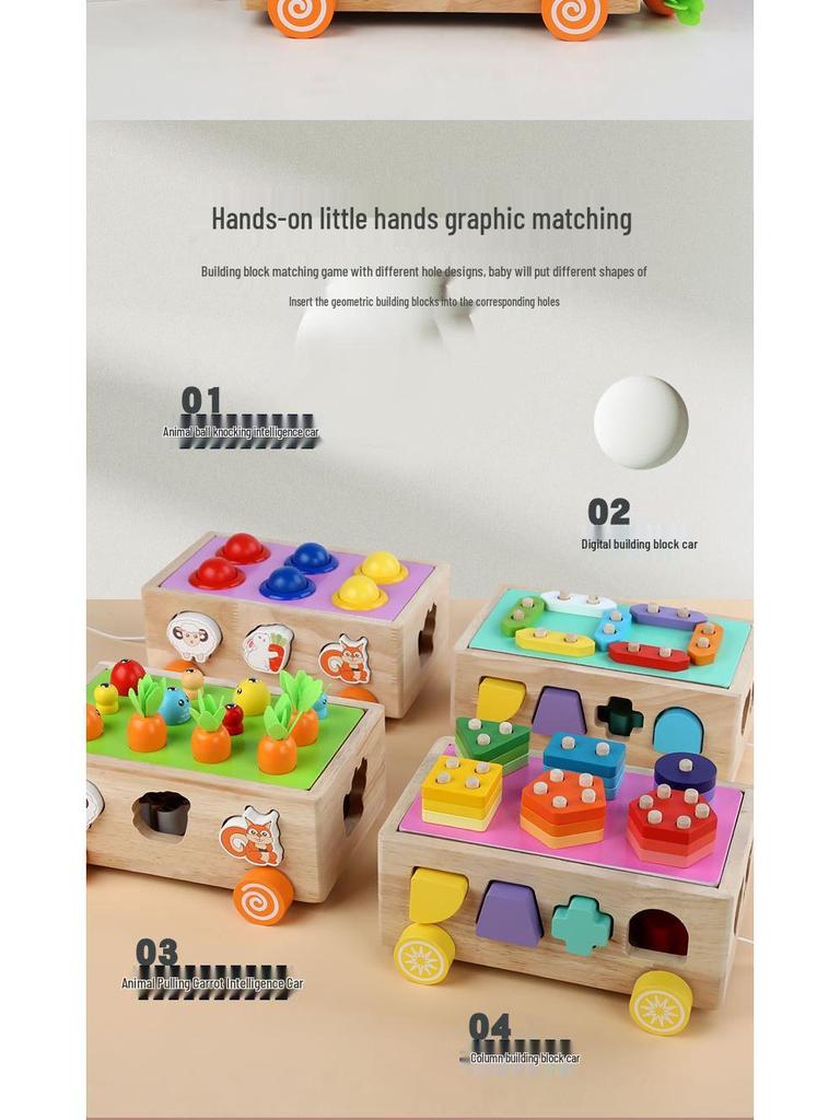 Farm Orchard Shape Building Blocks and Worm-Catching Toy Set for Kids