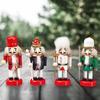 4 Stück/Set Holz 10CM Nussknacker Marionette Weihnachtsdekoration König Soldat Neujahr Kinderzimmer Dekoration Nussknacker Soldat