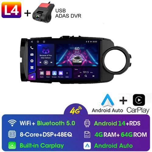 Android 13 Car Radio Multimedia Player For Toyota Yaris 2012 - 2017 RHD/LHD Android Auto Navigation GPS Autoradio Carplay WIFI