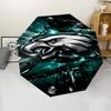 Philadelphia Eagles LOGO Print Automatic Umbrella, 8 Rib Iron Frame, Plastic Handle, Suitable for Outdoor Travel &Daily , Ideal Gift