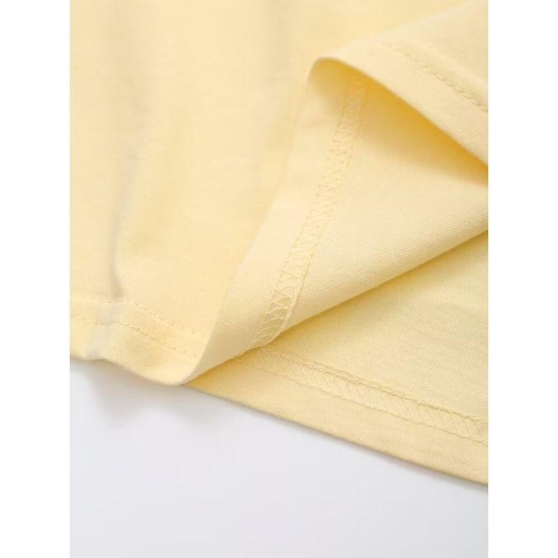 Kaslead New Arrival Women's Fashion Style Fashion Minimalist Crew Neck Casual Print T-shirt 1277356