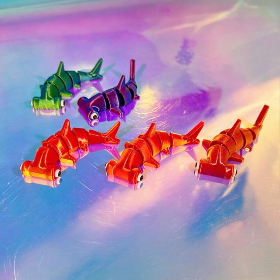 3D Geprint Walvis Speelgoed Gearticuleerd Flexibel Oceaan Dier Model Positioneerbaar Fidget Speelgoed voor Feestartikelen Kantoor Huis Bureau Decor