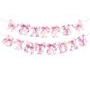 Bow Party Birthday Banner Girl's Birthday Pink Bow Spiral Pendant