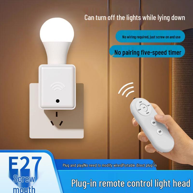 Bluetooth Remote Control E27 Lamp Socket with Delay Off Feature