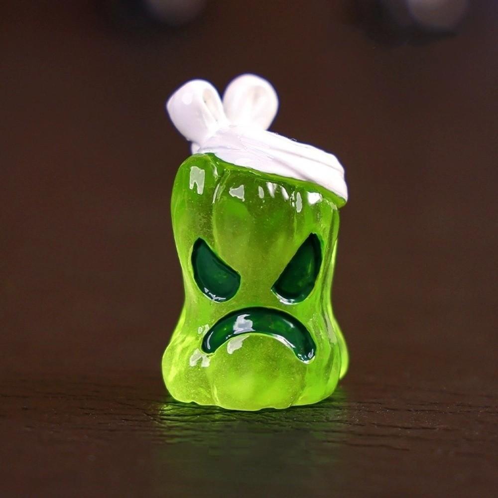 8 Stück leuchtende Kürbis-Geister-Miniaturen Mikro-Landschaft kleine Statue Gartenornament