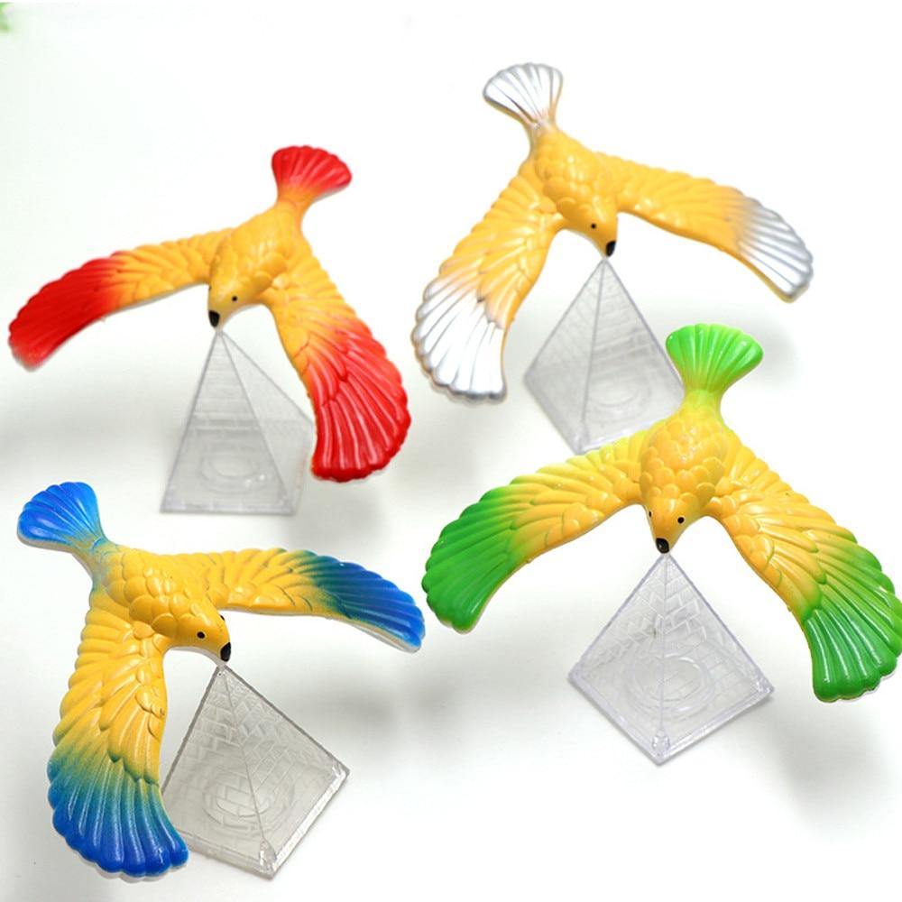 

Balancing Eagle with Pyramid Stand Magic Bird Desk Decor Funny Gadgets Novelty Toys for Children s Gift Miniature Figurines random