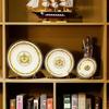 Simple Gold Iron Display Stand Small Bowl Dish Frame Practical Craft Bracket  Cookbooks