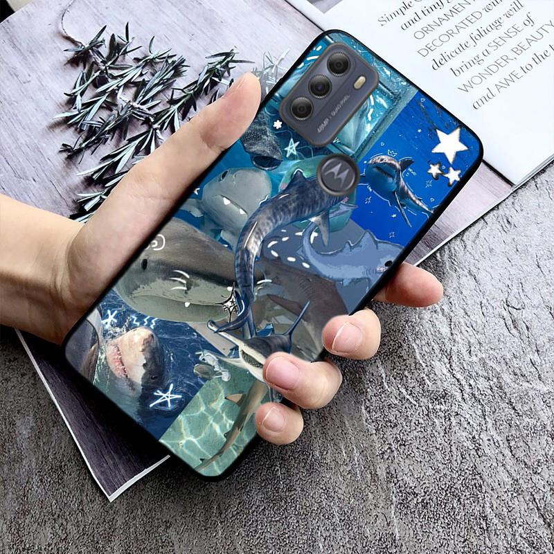 Phone Case For Moto G86 G85 G75 G15 G05 G56 G72 G53 G54 G84 G60 G31 G32 G24 G 5G G Play Sea Summer Dolphin Shark Turtle