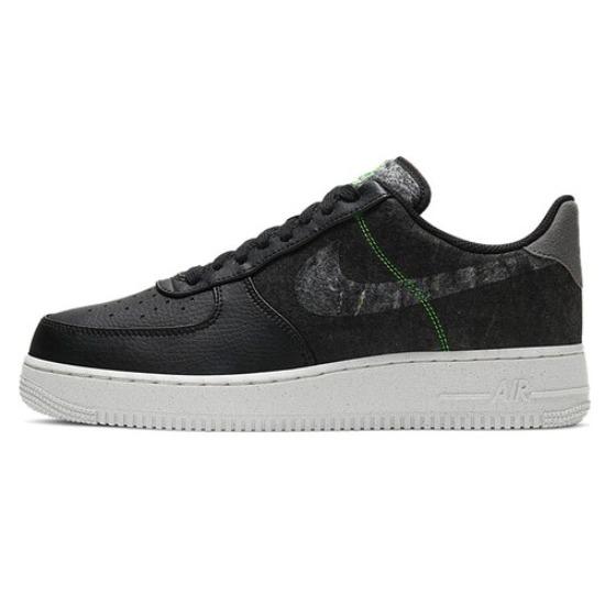 Nike Air Force 1 Recycled Wool Pack - Black Electric Green - CV1698-001