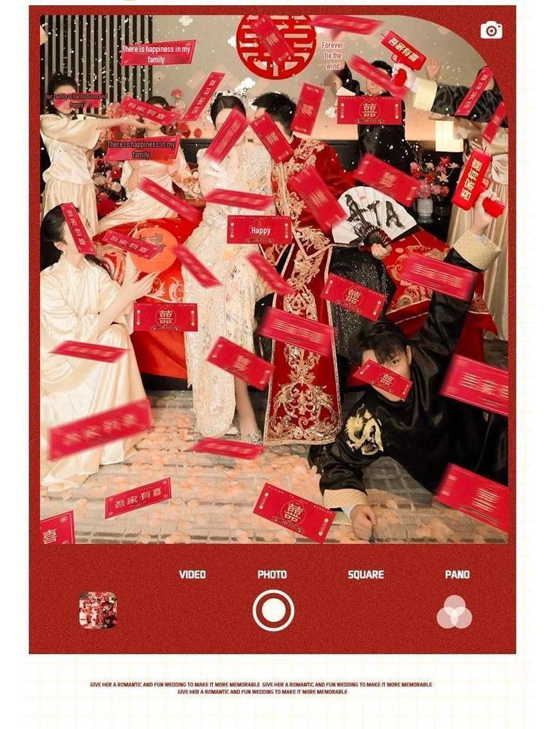 Joyful Wedding Game: Money Banknote Spray & Bride Block Challenge with Chopsticks