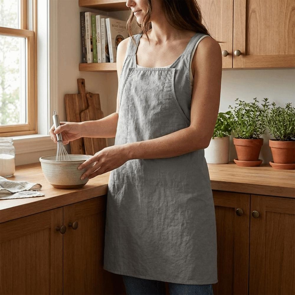 Stain Resistant Waterproof Apron Oil Resistant Vest-Style Apron Work Clothes Adult Apron  BBQ