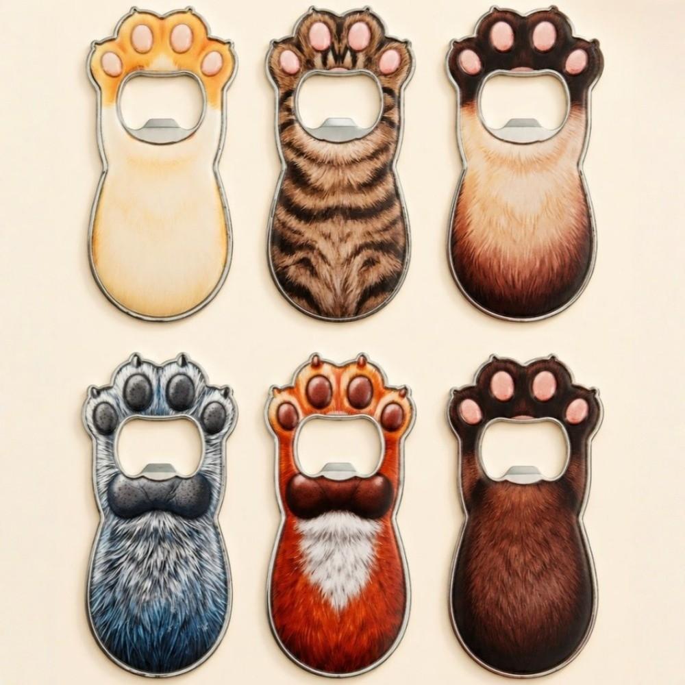 Zinc Zinc Zinc Alloy Cat Paw Bottle Opener Creative Magnetic Cap Remover Kitty Fridge Magnet Gift