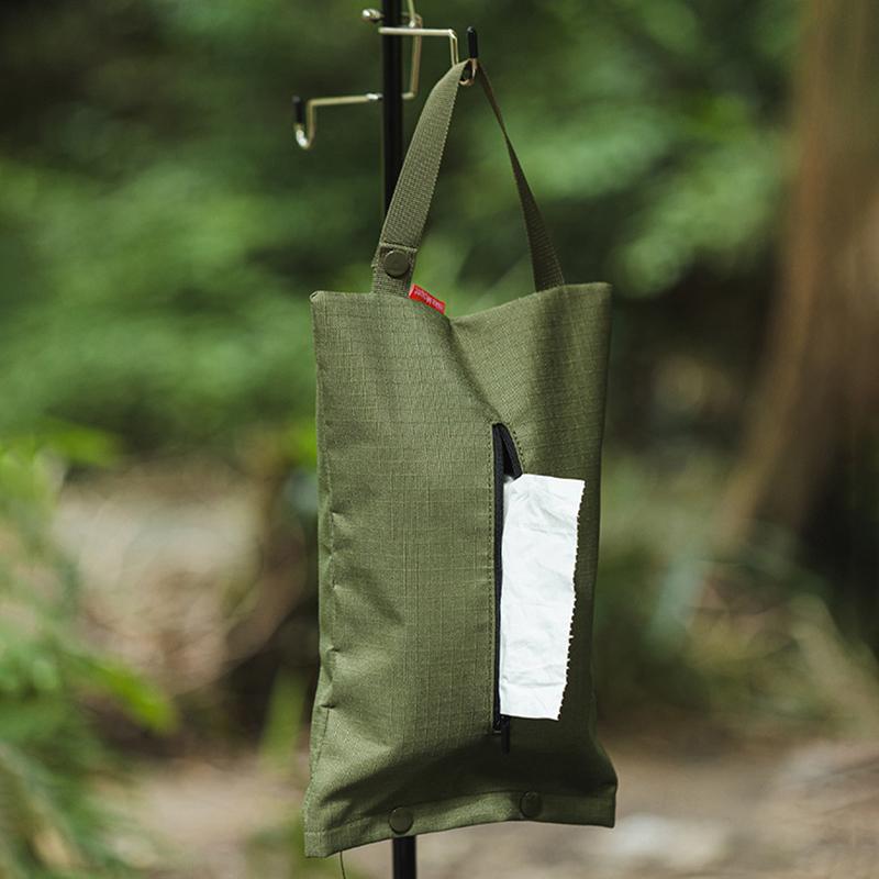 Outdoor Camping Tissue Storage Bag Portable Tissue Storage Box For Picnic With Handle Household Hanging Tissue Bags With Zipper