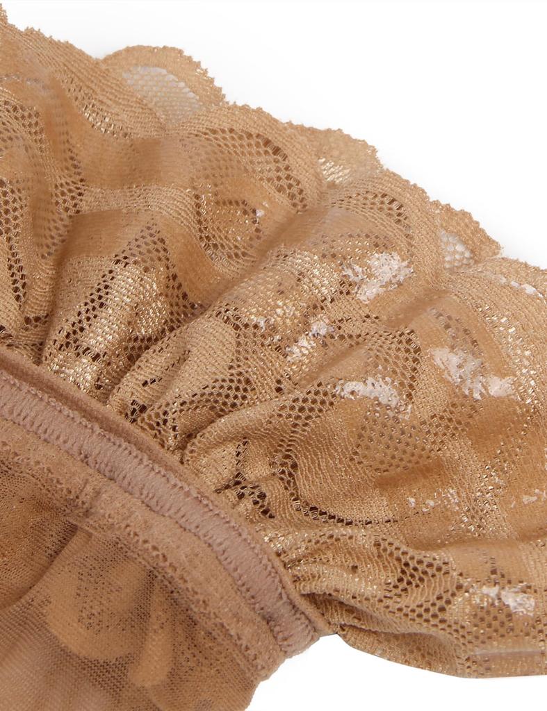 Garter Plus Gorgeous Lace Floral Stockings with Silicone Durable and Thin [ohyeah] Stockings, Tights, Size, Non-Slip, Over-the-Knee Stockings, Cute,