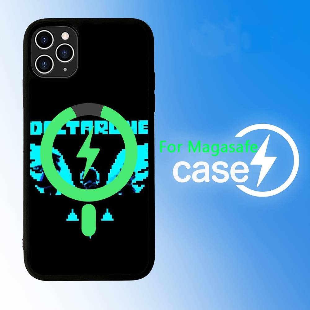 D-Deltarune Ralsei For Magsafe Magnetic Phone Case Wireless PC+TPU For iPhone 11 12 13 14 15 16 17 Pro Max Plus