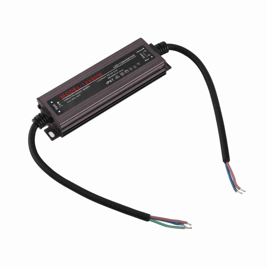 Wired 80W Ultrathin Water Resistant Switch LED Driver Power Supply Source 50 60HZ