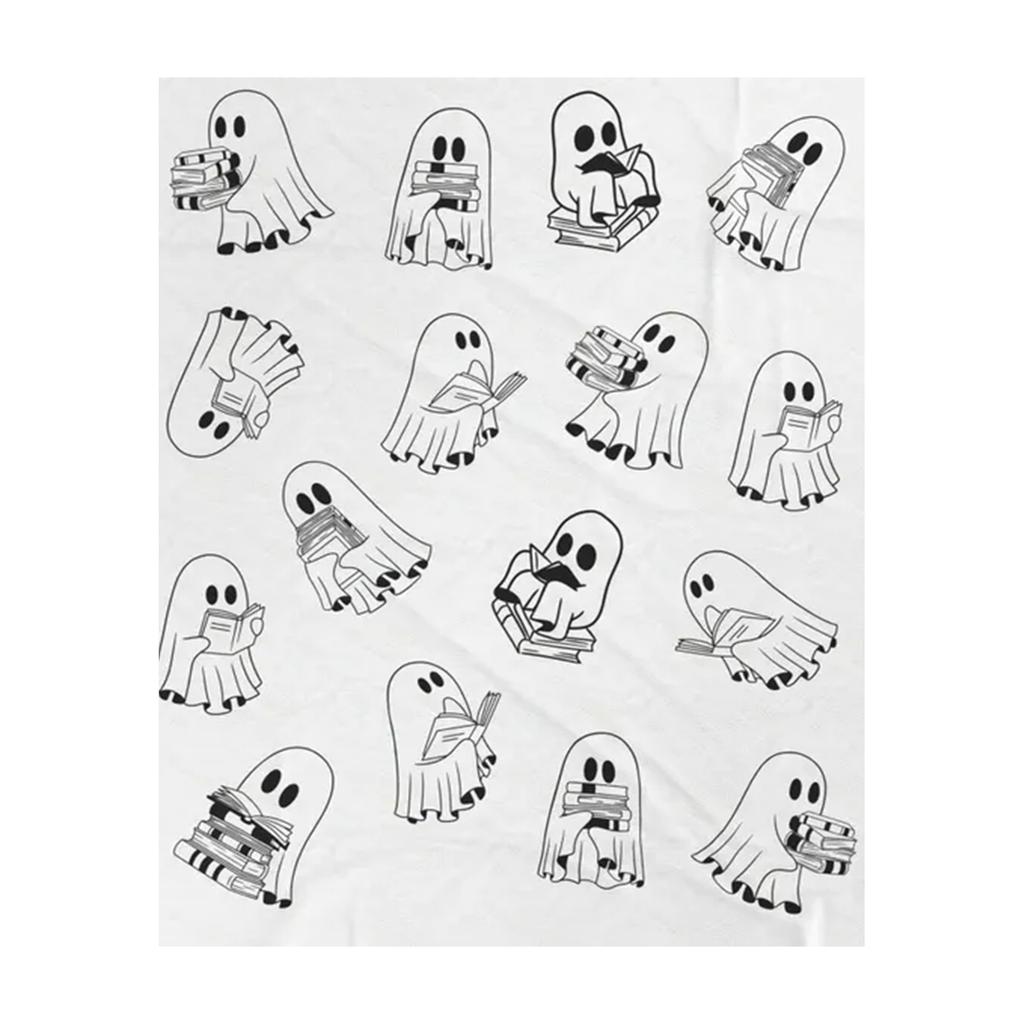 Reading Book Flannel Blanket - Halloween Novelty Warm Throw Blanket - For Couch, Sofa, Bed, Chair - Gift For Kids And Adults