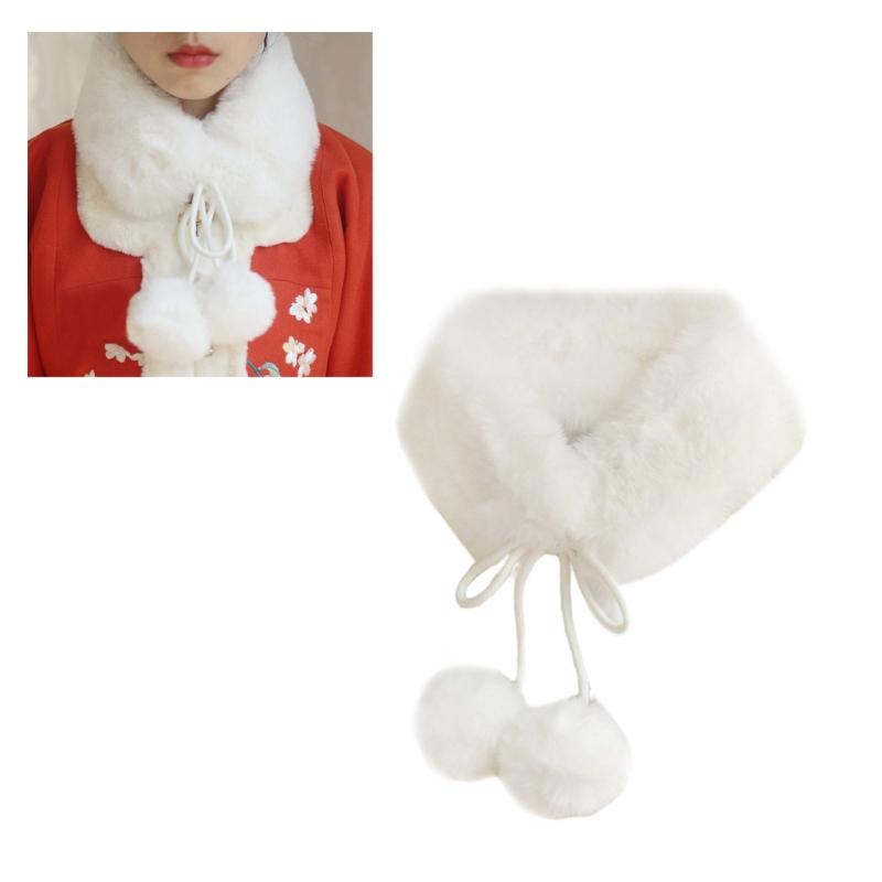 Neck Warmer Scarf Neck Gaiter for Women Girl Hanfu Thicken Warm Scarf