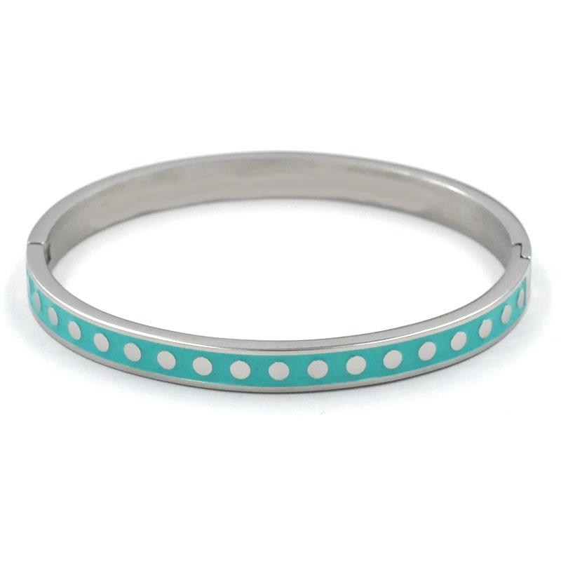 Bracciali e Braccialetti Colorati Smaltati a Pois per Donna Braccialetti Rotondi Colore Oro Braccialetti in Acciaio Inossidabile Matrimonio