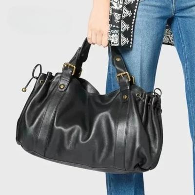 Women Simple Boston Crossbody Shoulder Bag Stylish Commuter Tote Handbag With Soft Polyester Lining