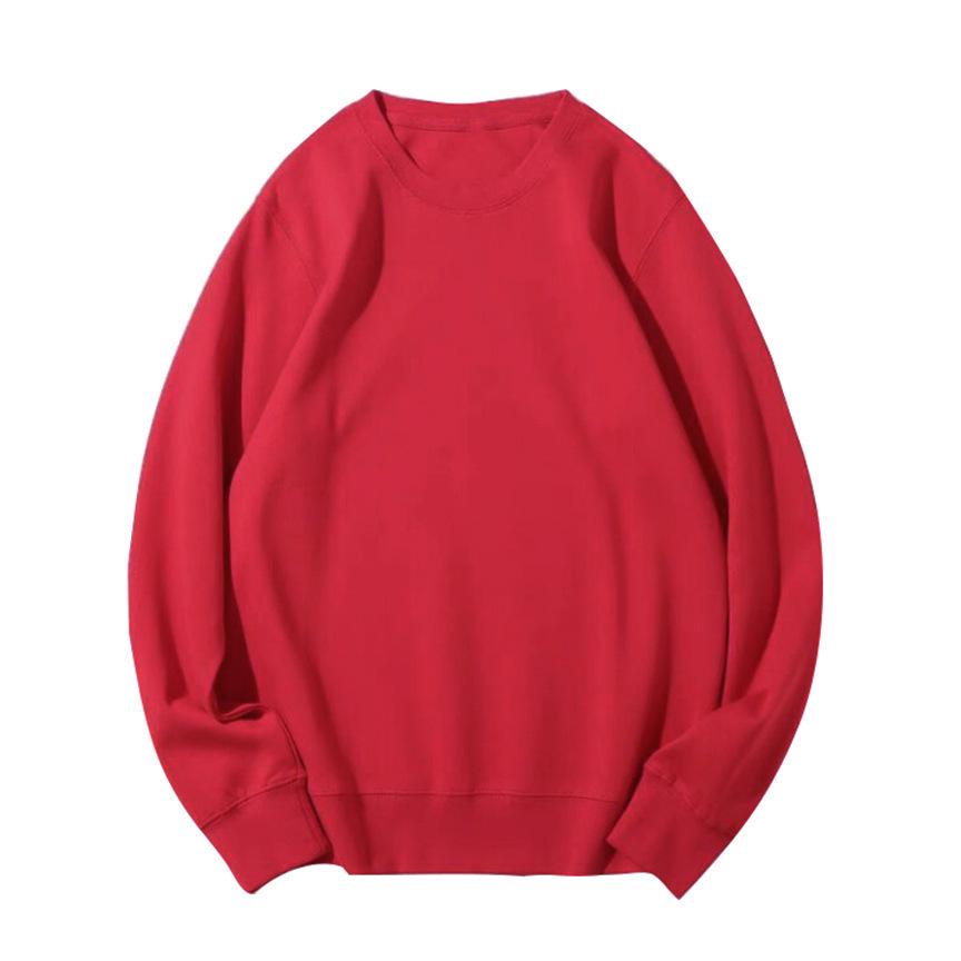 2024 Autumn/Winter Women's Round Neck Loose Plain Long Sleeve Hoodie