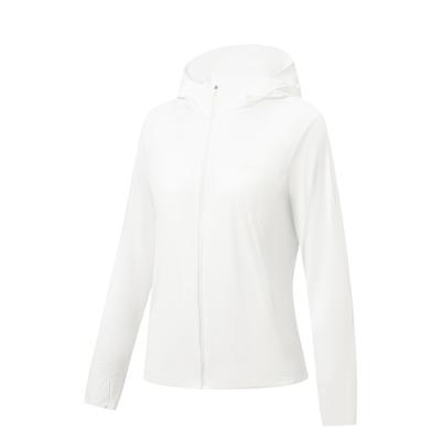 Série Fitness Li Ning à Capuche Logo Couture Fermeture Éclair Coupe-vent de Fitness Vêtement d'extérieur Femme AFDW462-2