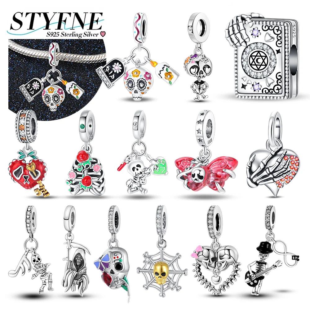 Exquisite Skull Man Castle Blood Night Butterfly Fantasy Pendant Copper Charms Fit Original Bracelet Women Diy Jewelry Gift