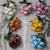 7 Heads Peony Artificial Flowers Multicolor Floral Arrangement Fake Peony Silk Petals Photo Props Simulation Peonies Bouquet