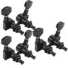 6 szt. Blokowane klucze gitarowe Klucze do strojenia dla w pełni zamkniętych gitar elektrycznych AkcesoriaCzarne