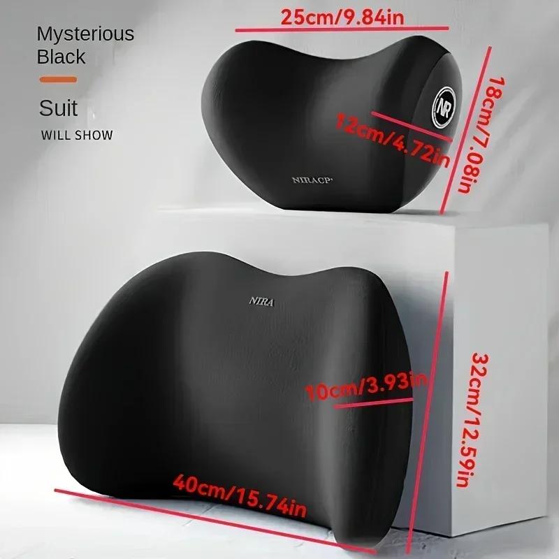 Ergonomic Memory Foam Car Seat Cushion - Lumbar Support & Neck Pillow For All-Season ComfortSynthetic Fiber Car Accessories