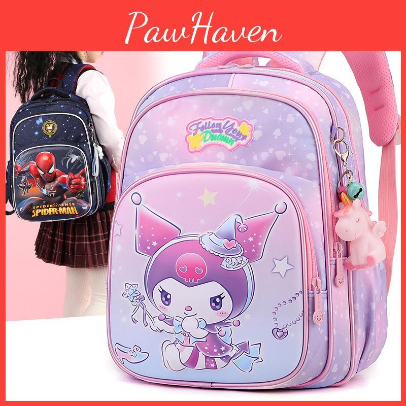 Delightful Themed Cartoon Kids Backpack Perfect For School And Daily Use