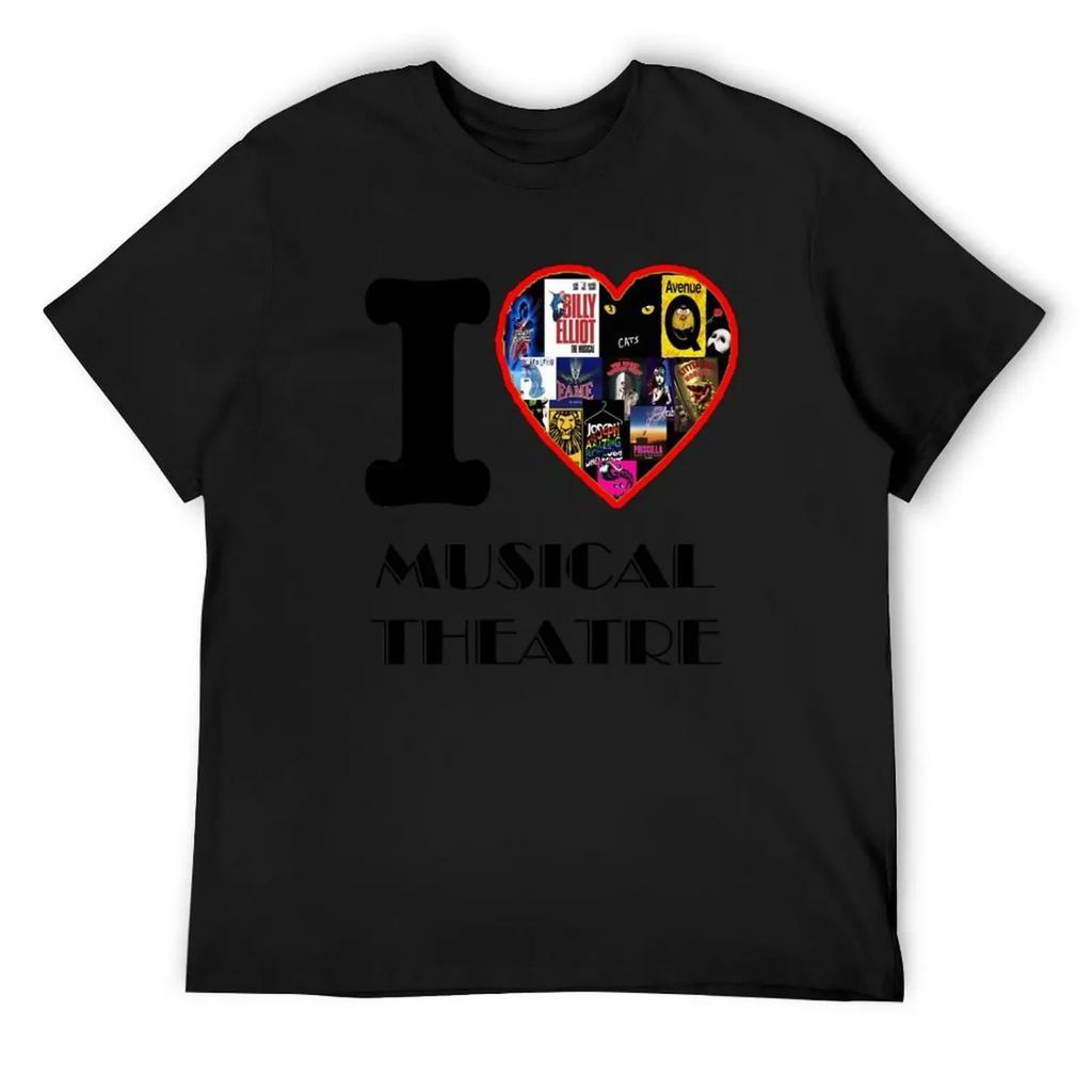 I Heart Stage Musicals T-Shirt quick-drying vintage clothes Aesthetic clothing summer shirt sweat shirts, men